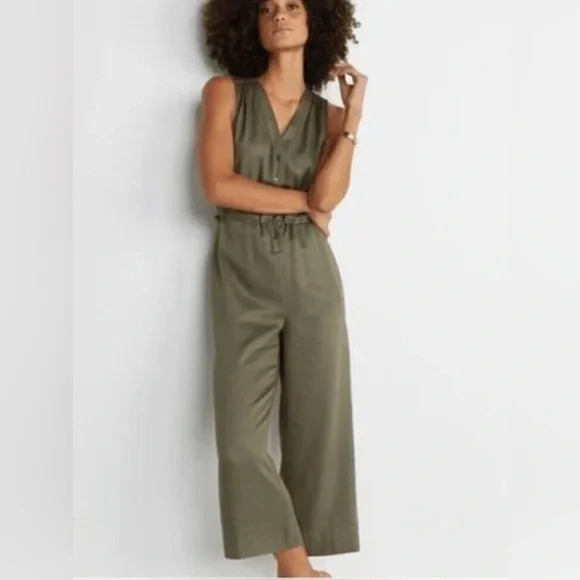Marine Layer Katy Jumpsuit - Small / Dusty Olive - Picture 2 of 3